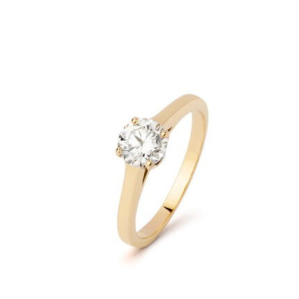 Bague Pépite Or Jaune Diamant Blanc 1.5ct